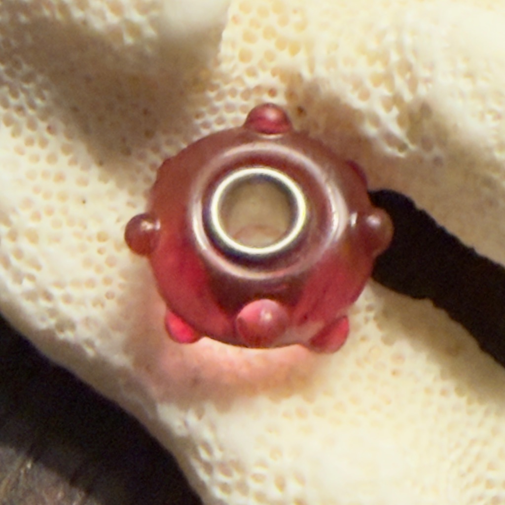 Trollbeads Pink Glass Charm Bead Retired 2012 30$